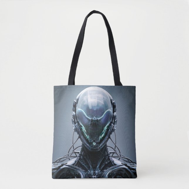 Bolsa Tote Sci fi Assassin Cyberpunk Hunter Droid (Frente)