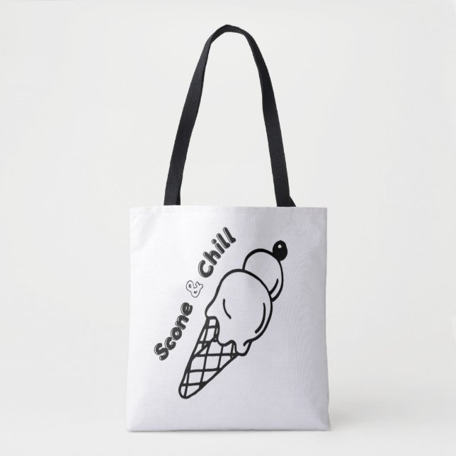 Bolsa Tote Scone & Chill - Design de Víblias de Verão Reprodu (Frente)