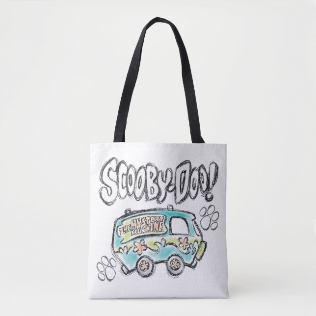 Bolsa Tote Scooby-Doo | Esboço da Máquina Misteriosa (Frente)