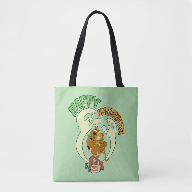 Bolsa Tote Scooby-Doo | Feliz Dia das Bruxas (Frente)