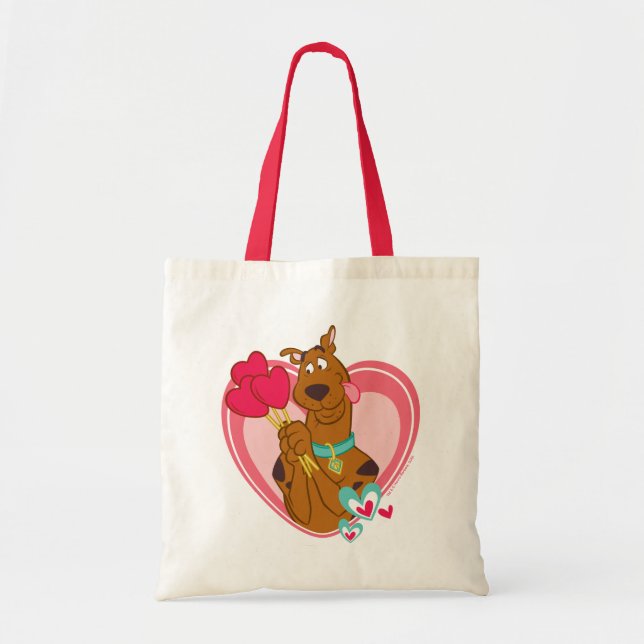 Bolsa Tote Scooby-Doo Holding Heart Lolipops (Frente)