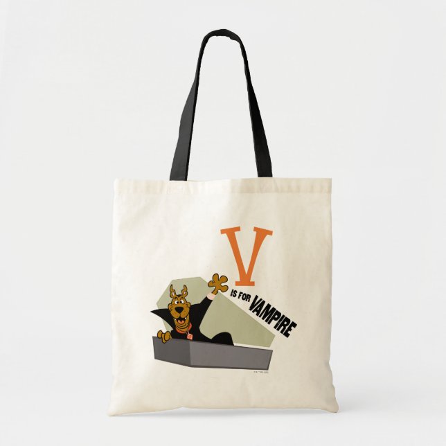 Bolsa Tote Scooby-Doo | V é para Vampiro (Frente)