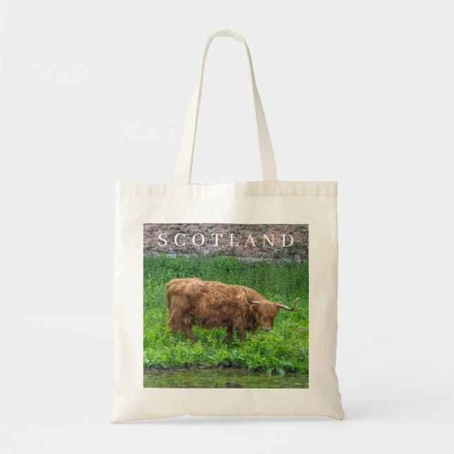 Bolsa Tote Scotland Highland Cow vista tosbag (Frente)
