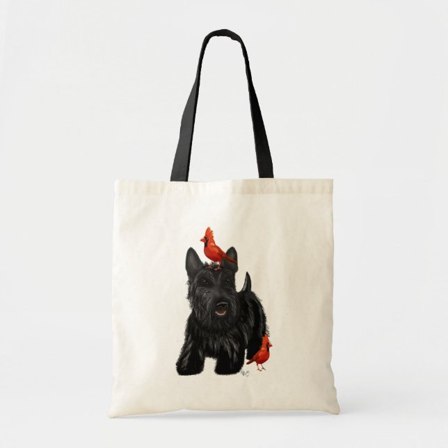 Bolsa Tote Scottie Dog e Red Birds (Frente)