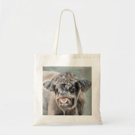 Bolsa Tote Scottish Highland Cow on Green