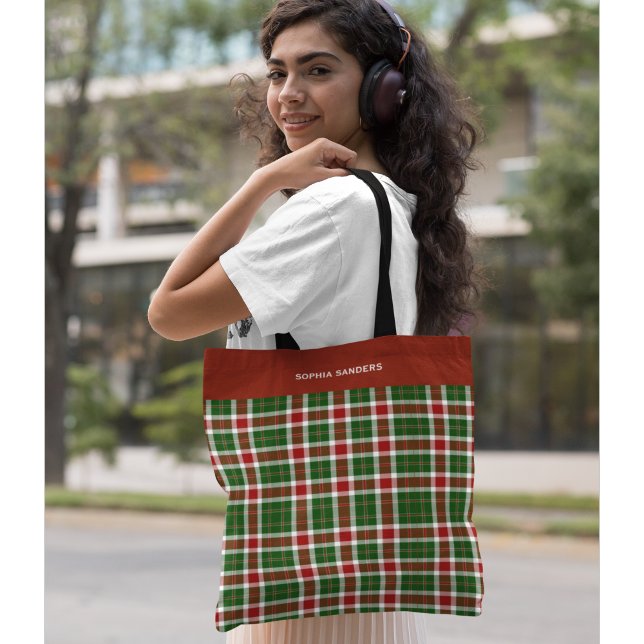 Bolsa Tote Scottish Tartan Pattern Christmas (Criador carregado)