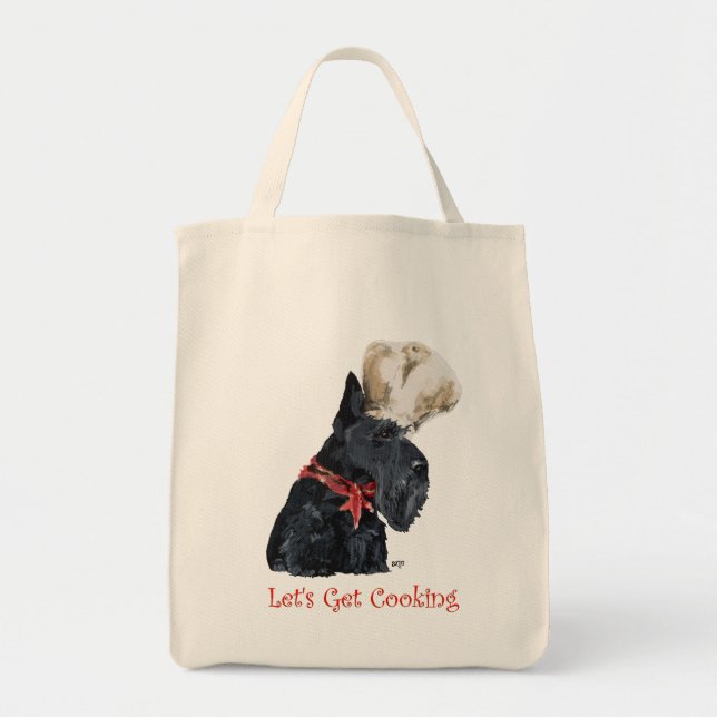 Bolsa Tote Scottish Terrier Chef (Frente)