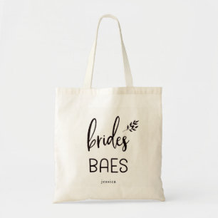 Bolsa Tote Script Botânico de Tendência   Barras de Brides
