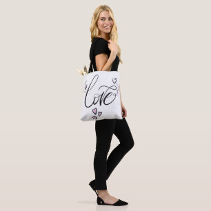 Bolsa Tote Script de Amor Serenidade   Gráfico de Mindfulness