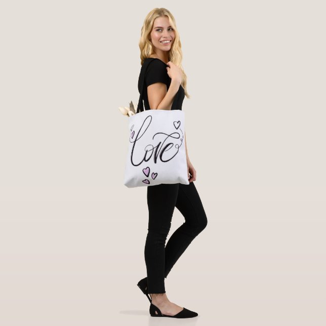 Bolsa Tote Script de Amor Serenidade | Gráfico de Mindfulness (No(a) Modelo)