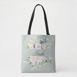 Bolsa Tote Script de Aquarela de Brilha Rosa Elegante