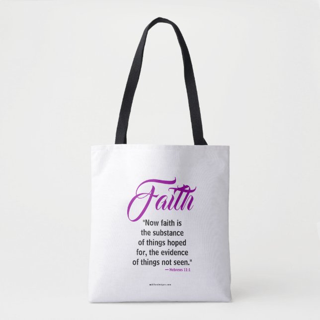 Bolsa Tote Script de Coleção #FAITH (Frente)