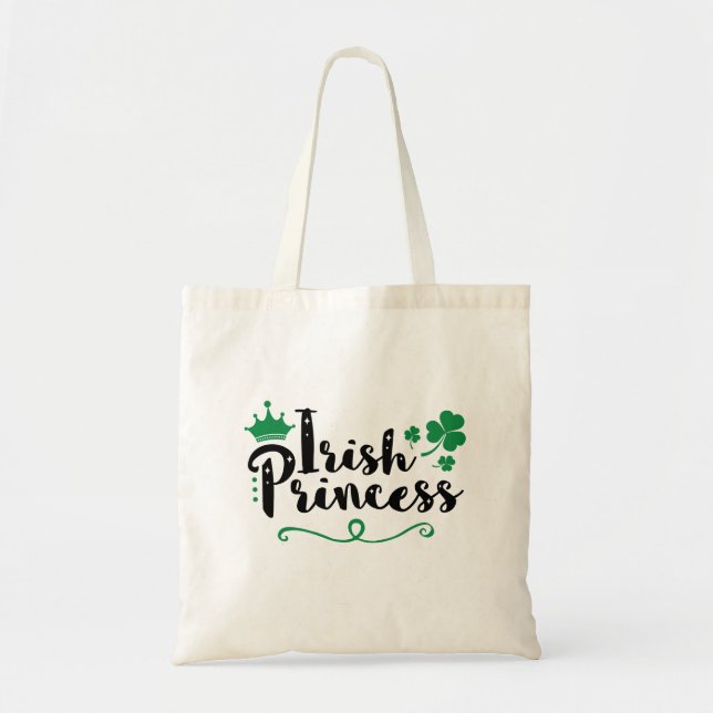 Bolsa Tote Script de Dia de São Patrício de Mulheres da Princ (Frente)