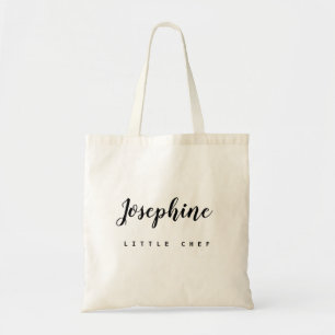 Bolsa Tote Script de nome do Chef simples Personalizado