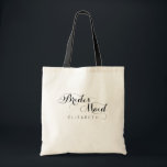 Bolsa Tote Script de Nome Personalizado - Barra de Ferramenta<br><div class="desc">Chic e elegante design impresso de nome personalizado Script Bridesmaid Tote Bag que pode ser personalizado com seu texto. Clique no botão "Personalizar" e use nossa ferramenta design para modificar este modelo. Veja a Design de Arte Gráfica para outros produtos que combinam com este design!</div>