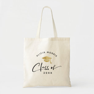 Bolsa Tote Script de Tendência de Graduação de Nome Personali