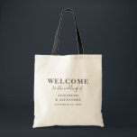 Bolsa Tote Script de tipografia. Boas-vindas ao casamento mod<br><div class="desc">A tipografia moderna é bem-vinda à bolsa de casamento. Entre em contato comigo se precisar de itens adicionais.</div>