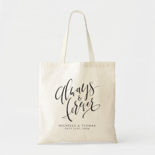 Bolsa Tote Script Moderno Simples Sempre E Para Sempre