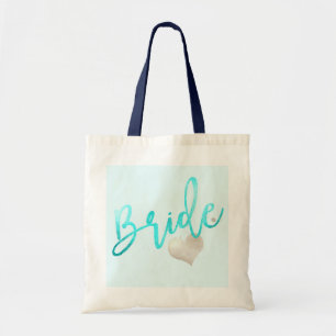 Bolsa Tote Script PixDezines Bride/Faux Foil/Brush