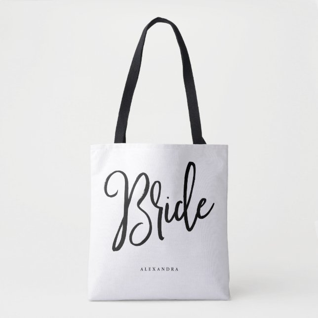 Bolsa Tote Script Whimsical | Noiva (Frente)