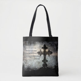 Bolsa Tote Scripture All-Over-Impressão Cross Body Bag