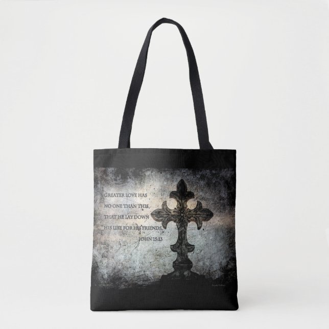 Bolsa Tote Scripture All-Over-Impressão Cross Body Bag (Frente)