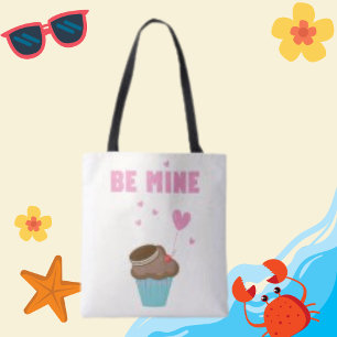 Bolsa Tote Sê a minha mensagem Bolo de Balão de Coração Bolo