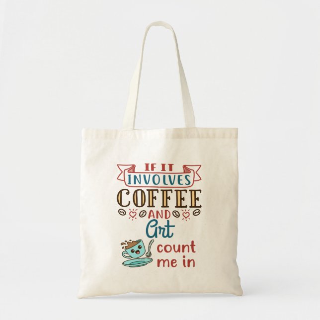 Bolsa Tote Se Envolve Café e Arte Conte-Me (Frente)