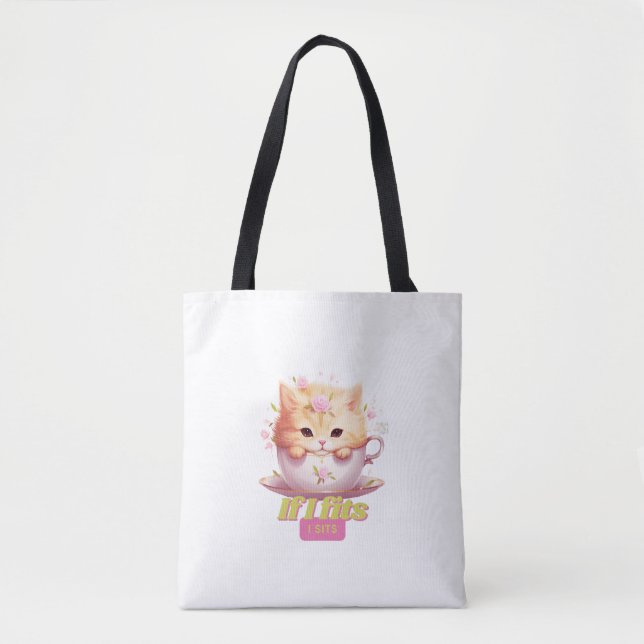 Bolsa Tote "Se Eu Ajustado, Sento-Me" (Frente)