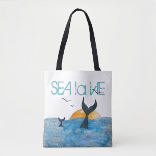 Bolsa Tote Sea La Vie Whale Tales