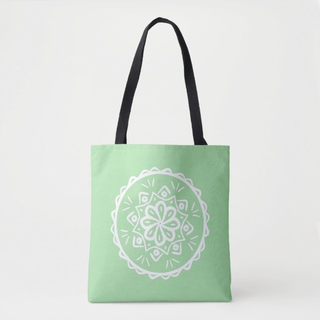 Bolsa Tote Seafoam Mandala (Frente)