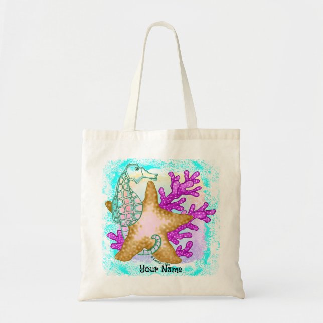 Bolsa Tote Seahorse starfish Friends (Frente)