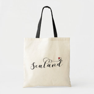 Bolsa Tote Sealand Flag In Heart, Principado de Sealand