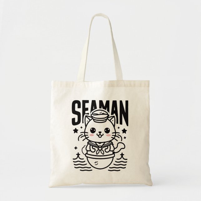 Bolsa Tote Seaman Cat Lover (Frente)