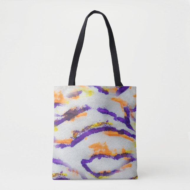 Bolsa Tote Seamless animal zebra. Dirty art pattern. Abstract (Frente)
