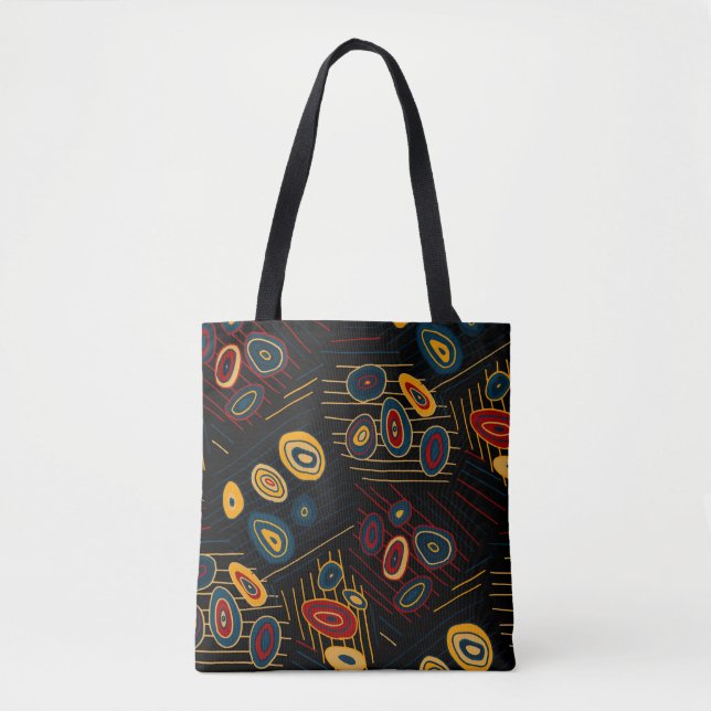 Bolsa Tote Seamless pattern with abstract modern doodles. Bri (Frente)