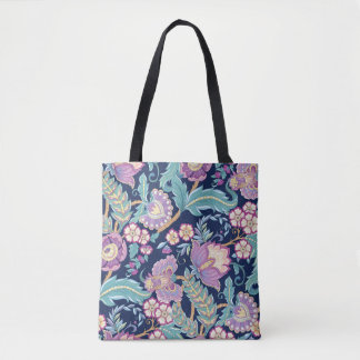 Bolsa Tote Seamless pattern with stylized ornamental flowers