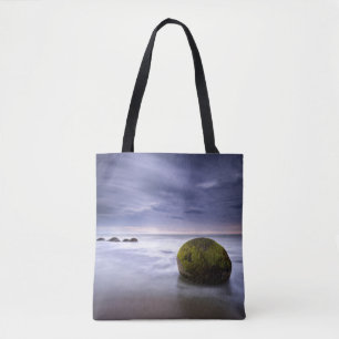 Bolsa Tote Seascape do nascer do sol dos pedregulhos de