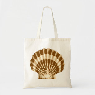 Bolsa Tote Seashell - castanho e bege