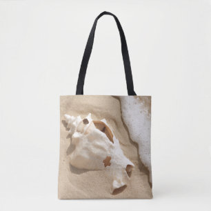 Bolsa Tote Seashell na ilha das Caraíbas grande do turco da