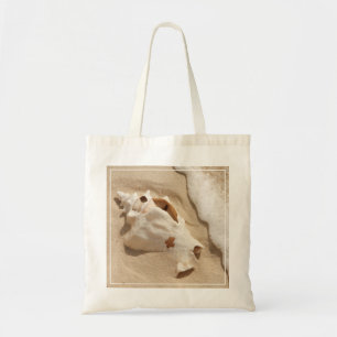 Bolsa Tote Seashell na ilha das Caraíbas grande do turco da