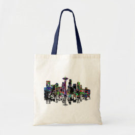 Bolsa Tote Seattle, Washington em grafite