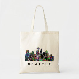 Bolsa Tote Seattle, Washington em grafite