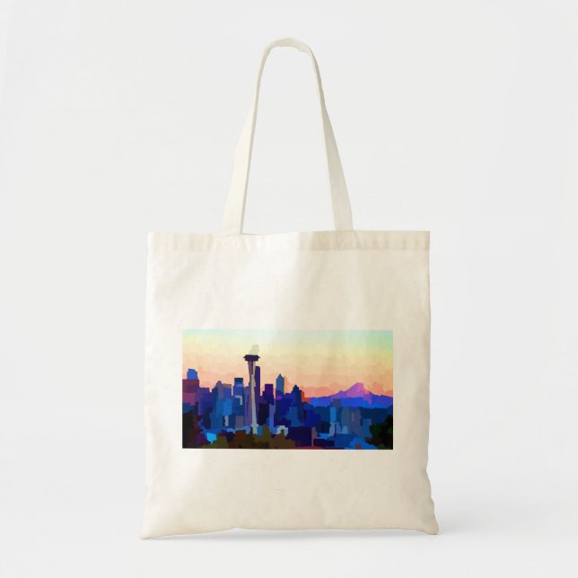 Bolsa Tote Seattle Washington Skyline (Frente)