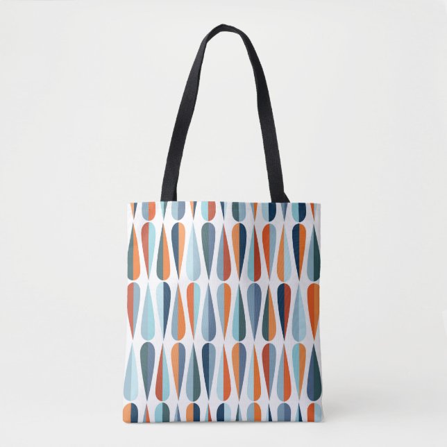 Bolsa Tote Século de médio retrô, moldes de gota. (Frente)