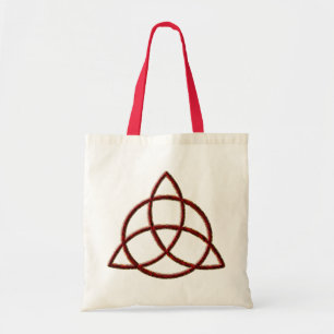 Bolsa Tote Seda do vermelho de Triquetra