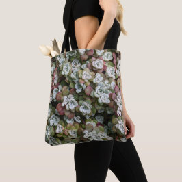 Bolsa Tote Sedum Spathulifolium Suculentas Floral