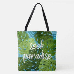 Bolsa Tote Seek Paradise Havaiana Monstera Leaf Tropical Lega