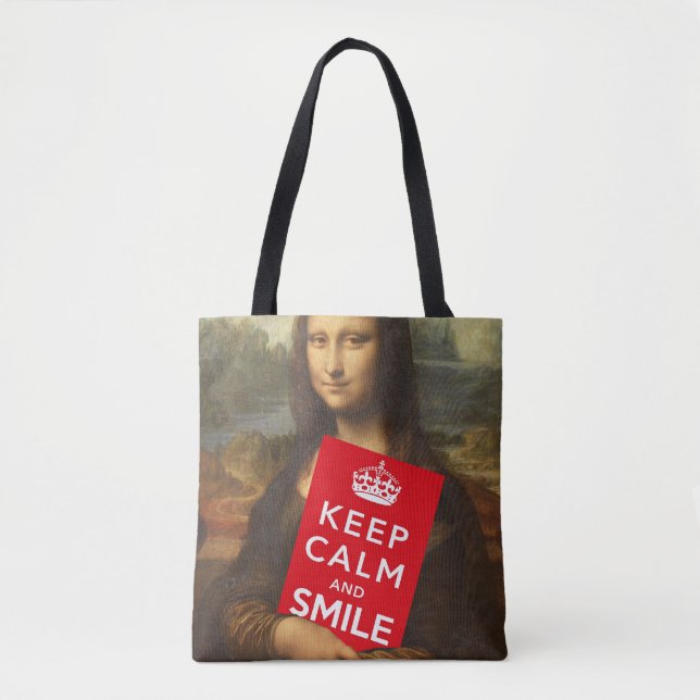 Bolsa Tote Segredo do sorriso de Mona Lisa (Frente)