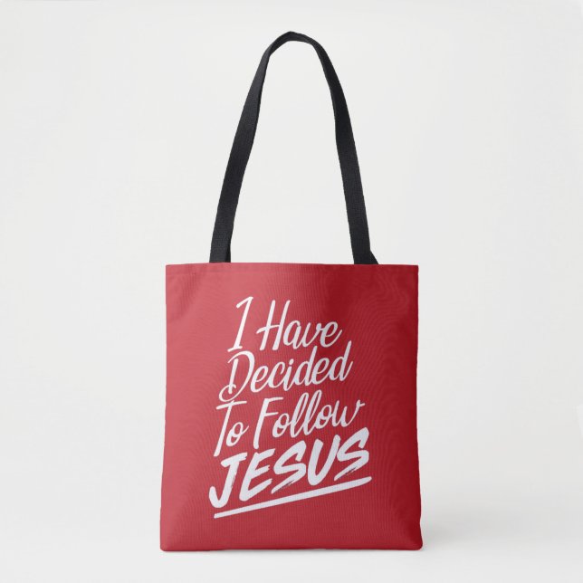 Bolsa Tote Seguir Jesus Bold Declaração de Fé (Frente)